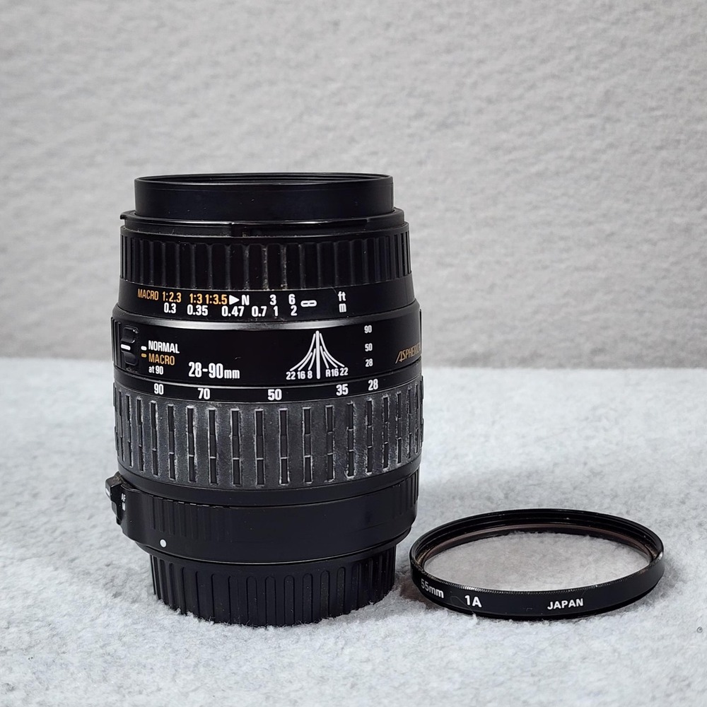 Sigma Zoom 28-90mm‎ F/3.5-5.6 Macro Aspherical Lens 55mm Filter Japan SLR